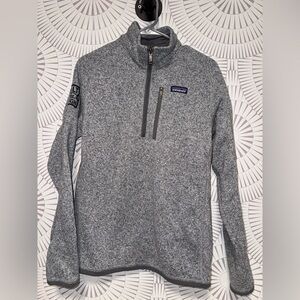 Patagonia Men’s Small Quarter Zip Gray Built Ford Tough Embroidered on Arm NWOT